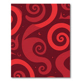 Abstract Area Hypnotic Red Swirl Abstract Area Rug