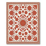 Red Intricate Red Floral Persian Area Rug