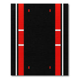 Red Stripe Geometric Modern Area Rug