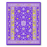 Purple Gold Floral Persian Area Rug