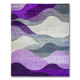 Purple Wave Geometric Modern Area Rug