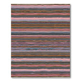 Vibrant Multi-Striped Heritage Tribal Area Rug