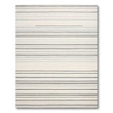 Minimalist Black White Striped Area Rug