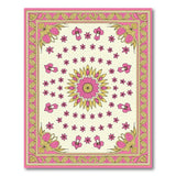 Pink Floral Medallion Vintage Area Rug