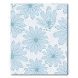Light Blue Chamomile Line Art Area Rug