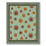 Mint Green Starburst Leaf Area Rug