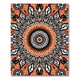 Bold Orange Tribal Mandala Area Rug