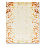 Faded Orange Leopard Spot Area Rug