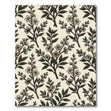 Beige Floral Branch Pattern Area Rug