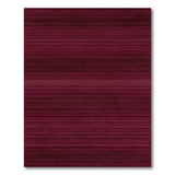 ODIKA Washable Burgundy Ribbed Area Rug - Low Pile Non-Slip Indoor Rug