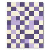 Geometric Modern Purple Geometric Grid Area Rug