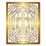 Luxe Gold Geometric Lattice Area Rug
