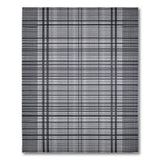 Modern Black White Plaid Geometric Area Rug