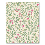 Pink Blossoms Lush Green Leaves Floral Area Rug