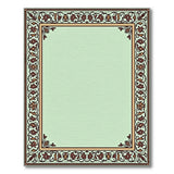 Ornate Mint Green Persian Border Area Rug