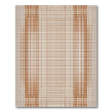 Tan Rust Geometric Diamond Stripe Rug