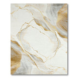 Gold Veined Marble Abstract Area Rug