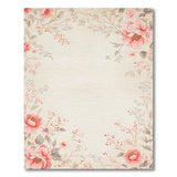 Pink Peony Floral Border Area Rug