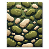 Organic Green Pebble Abstract Area Rug