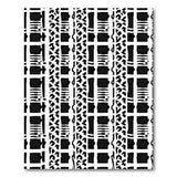 Bold Black White Geometric Leopard Area Rug