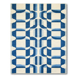 Blue Interlocking Arch Geometric Area Rug