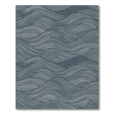 Blue Teal Coastal Wave Area Rug