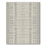 Beige Blue Textured Geometric Woven Rug