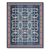 Blue Nautical Rope Knot Area Rug