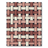 Woven Basket Brown Tan Geometric Rug