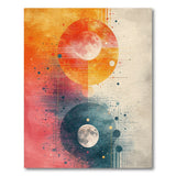 Dual Moon Eclipse Geometric Area Rug
