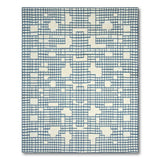 Navy Blue Geometric Grid Geometric Modern Area Rug