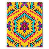 Vibrant Yellow Star Geometric Area Rug