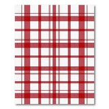 Red Bold Red Plaid Area Rug