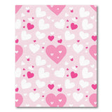 Cute Pink Hearts Scatter Area Rug