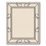 Ornate Beige Frame Border Area Rug