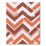 Orange Vibrant Orange Chevron Geometric Area Rug