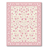 Pink Rose Vine Floral Area Rug