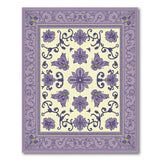 Purple Purple Floral Medallion Area Rug