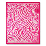 Pink Heart Wave Area Rug