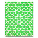 Vibrant Green Geometric Bubble Area Rug
