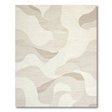 Fluid Wave Beige Abstract Area Rug