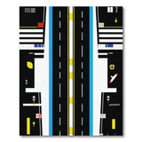 Abstract Highway Lanes Geometric Area Rug