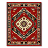 Red Heritage Tribal Diamond Area Rug