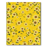 Vibrant Yellow Sunflower Daisy Floral Area Rug