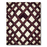 Vintage Brown Woven Lattice Area Rug