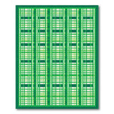 Green Vibrant Green Plaid Geometric Area Rug