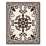 Ornate Traditional Persian Ornate Beige Persian Medallion Area Rug