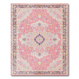 Pink Blush Pink Persian Medallion Area Rug