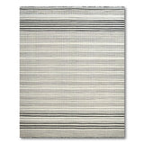 Black White Striped Woven Geometric Modern Area Rug