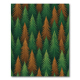 Rustic Farmhouse Green Pine Forest Area Rug